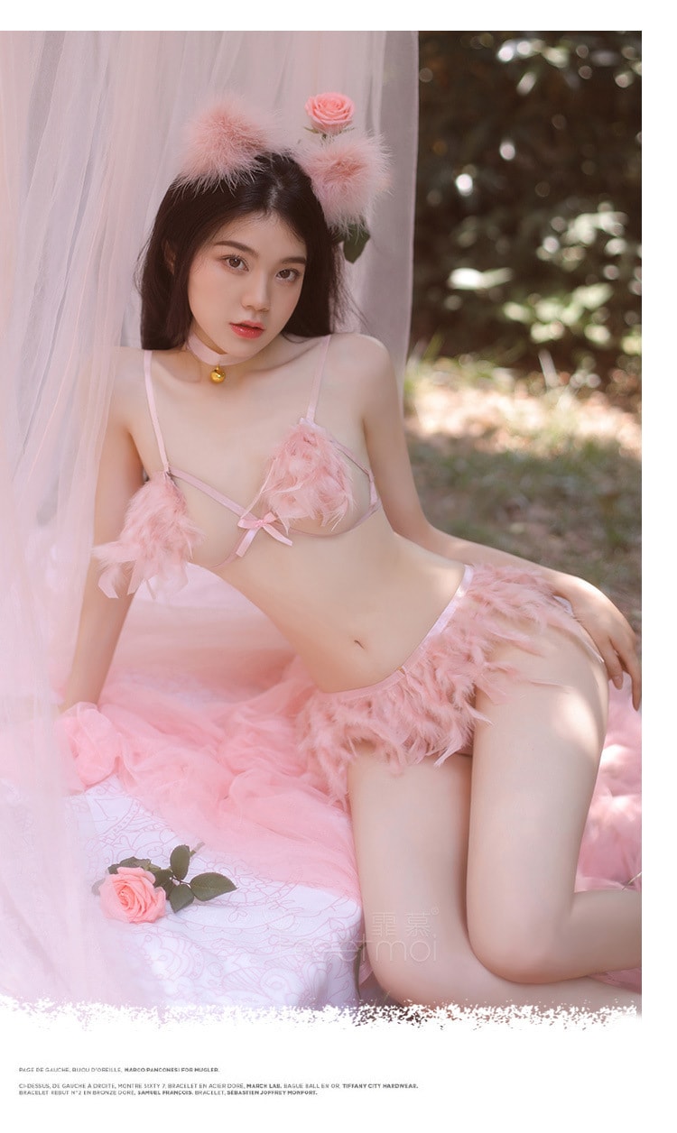 中国 霏慕 性感狐仙套装 激情透明诱惑调情衣服 粉色均码
