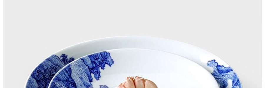 蓝印东方 相伴见山 景德镇青花陶瓷餐具碗盘 饭碗圆碗 米饭碗 4.5" *4【4份超值装】