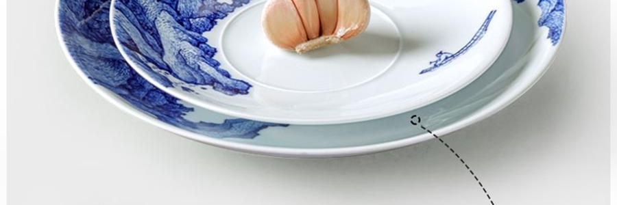 蓝印东方 相伴见山 景德镇青花陶瓷餐具碗盘 饭碗圆碗 米饭碗 4.5" *4【4份超值装】