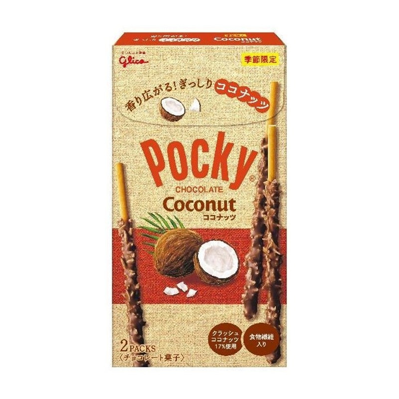【日本直郵】日本格力高GLICO 百奇POCKY 期限限定 巧克力椰子口味脆棒 58g