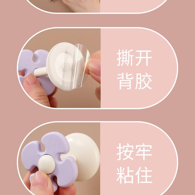 【中国直邮】 亲太太 绕线器厨房收纳家用电器理线器插头固定器缠绕线夹电源线整理神器   粉色