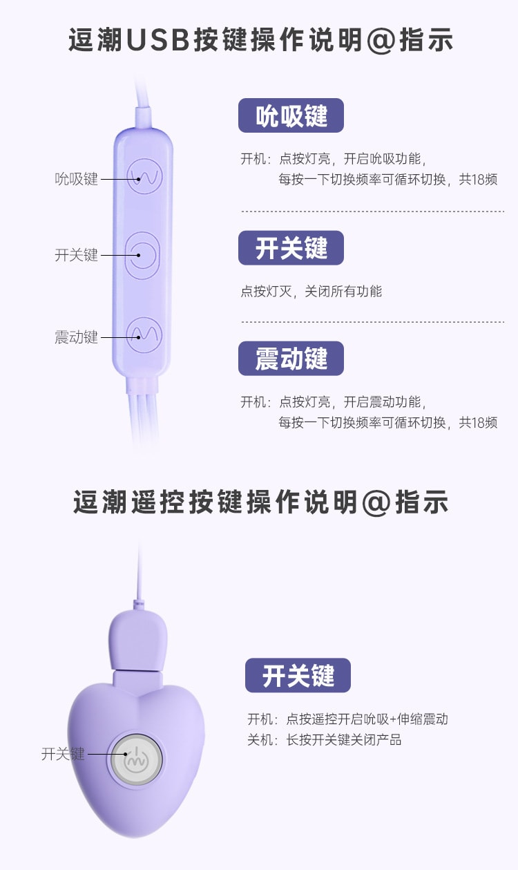 【中国直邮】谜姬 逗潮伸缩蛋吮吸震动炮机女用情趣用品强震跳蛋自慰