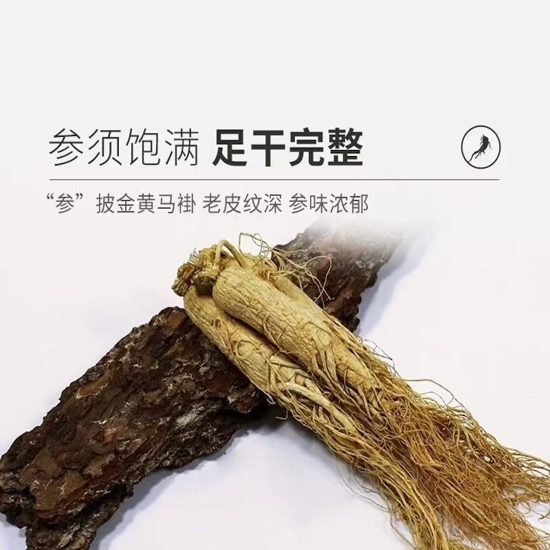【中国直邮】 神韵长白山 长须参晒参 1盒 中药材 干人参礼盒 泡水 泡酒 煲汤
