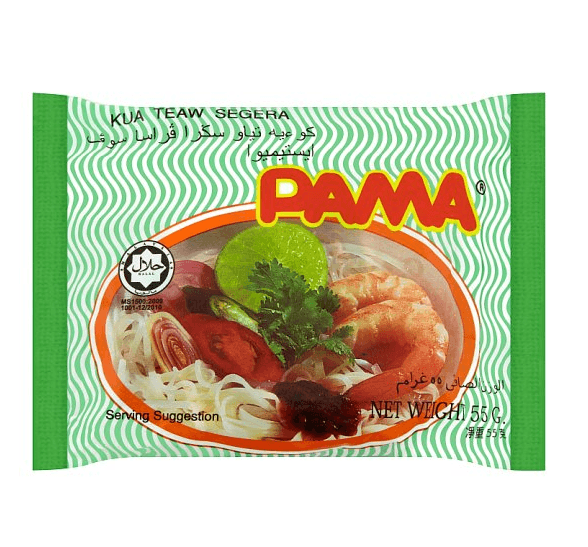 【马来西亚直邮】马来西亚 PAMA爸妈 即食清汤粿条 55gx5包