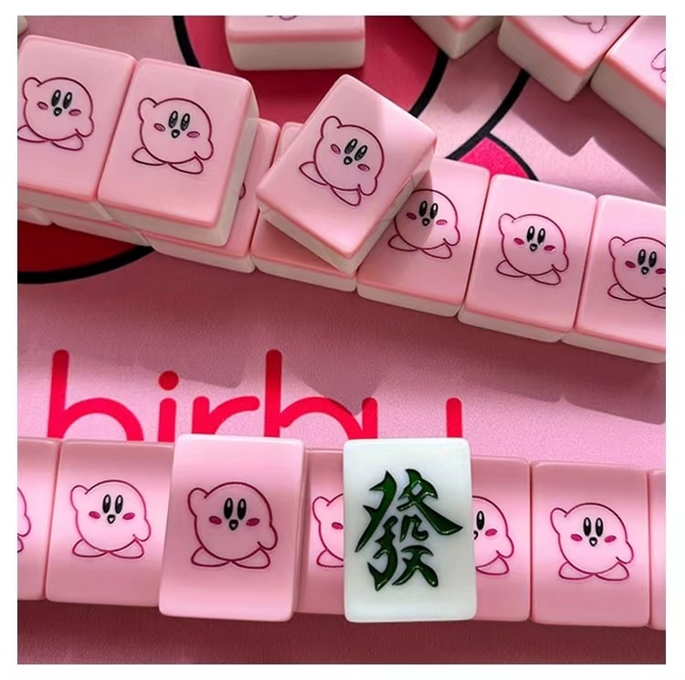 【中国直邮】FOXTAIL 星之卡比麻将 手搓麻将牌家用卡通 可爱 聚会 麻将礼盒套装1套丨*预计到达时间3-4周