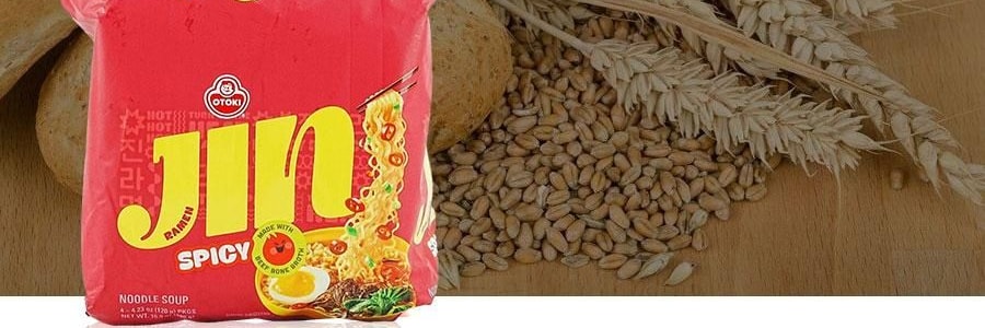 韩国OTTOGI / OTOKI不倒翁 JIN拉面 辣味 4包入 480g 【BTS同款】【Jin同款】【韩国国民泡面】新老包装随机发