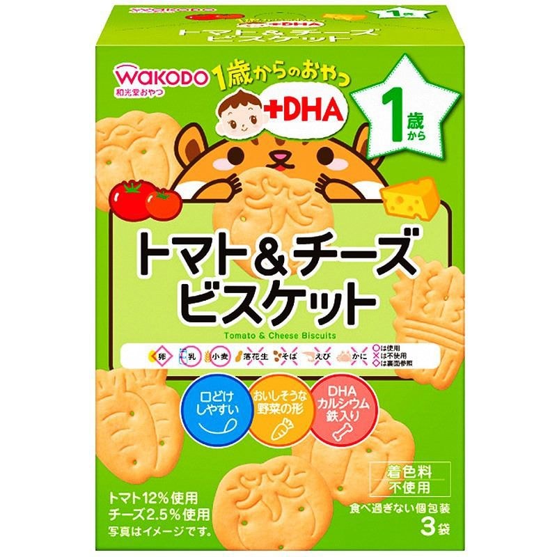 日本 WAKODO 和光堂 蕃茄芝士饼干 1岁+ 3袋