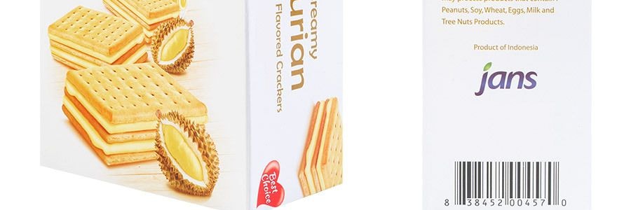 印尼JANS 三層夾心 三明治餅乾 榴槤口味 162g
