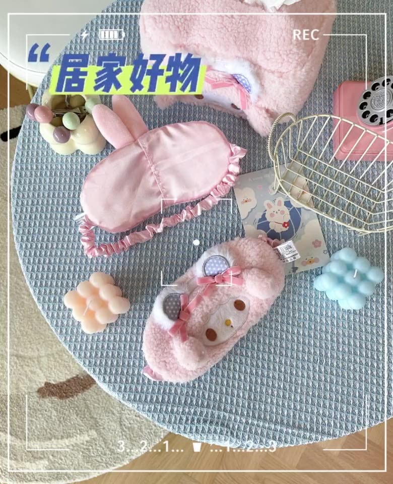 【中國直郵】 FOXTAIL 三麗鷗睡眠護眼罩 卡通可愛 毛絨眼罩 女生辦公室午睡遮光-必愛諾 1個*|預計到達時間3-4週