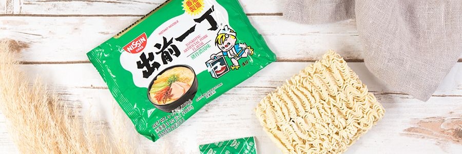 【超值装】日本NISSIN日清 出前一丁 即食汤面 九州猪骨浓汤味 100g*5