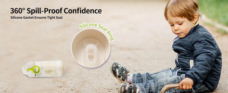 日本 PIGEON贝亲  儿童水杯双饮口大容量吸管杯 PPSU 500ml 浅绿色