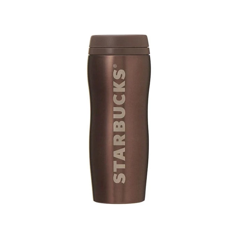 【日本直邮】STARBUCKS星巴克 棕色logo不锈钢瓶 355ml