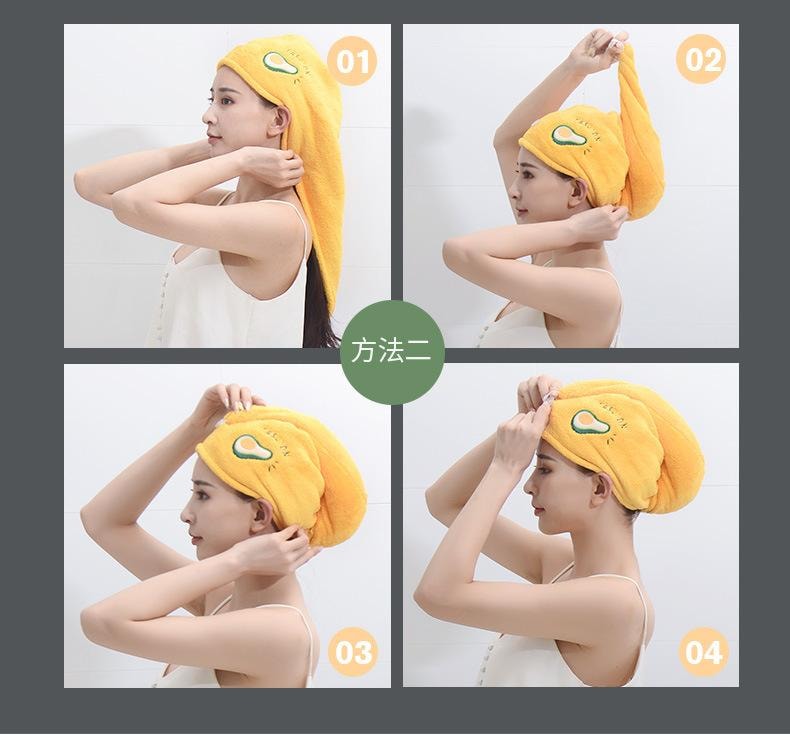 【中國直郵】 家簡塵除 珊瑚絨雙層乾髮帽 藍色太空人/件 速乾毛巾 加厚吸水 擦頭髮包頭巾