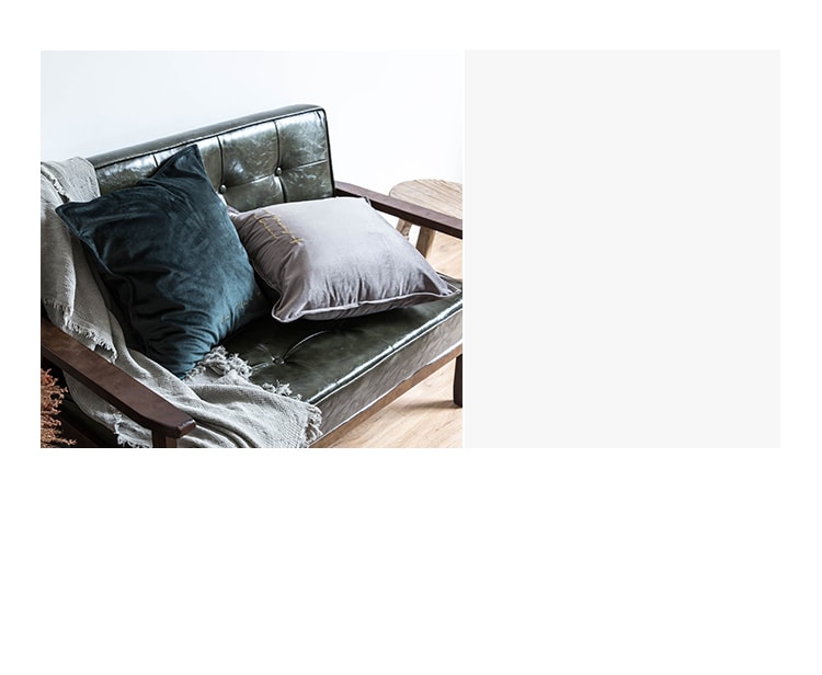 Silk Flannel Pillow Cover - Blue