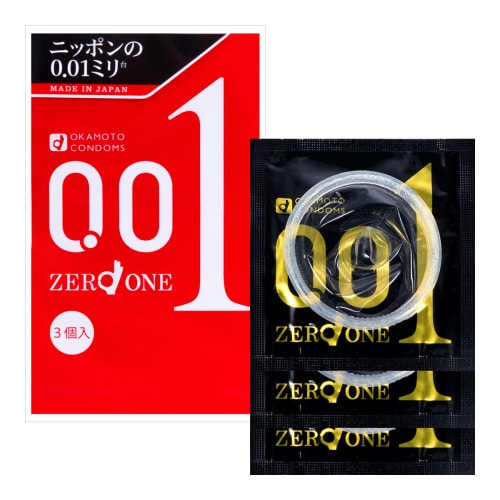 ZERO ONE 001 0.01 Polyurethane Condom 3pcs 1box