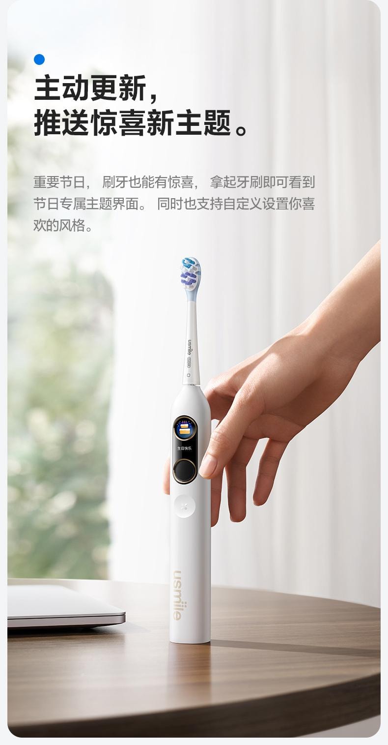 【美國直郵】 USMILE 笑容加Y20pro電動牙刷 粉紅色 1支裝