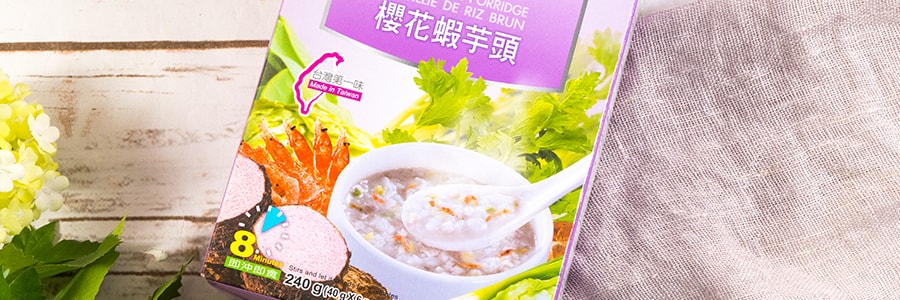 台灣健康時代 活力百匯 櫻花蝦芋頭代餐糙米粥 6袋入 240g