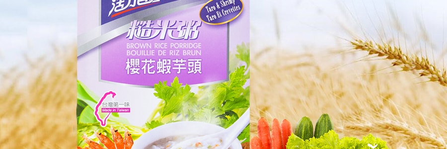 台湾健康时代 活力百汇 樱花虾芋头代餐糙米粥 6袋入 240g