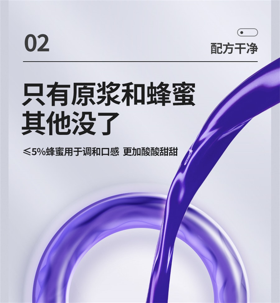 【中國直郵】百瑞源果小凡黑枸杞原漿青海花青素汁 調和款210ml*2盒