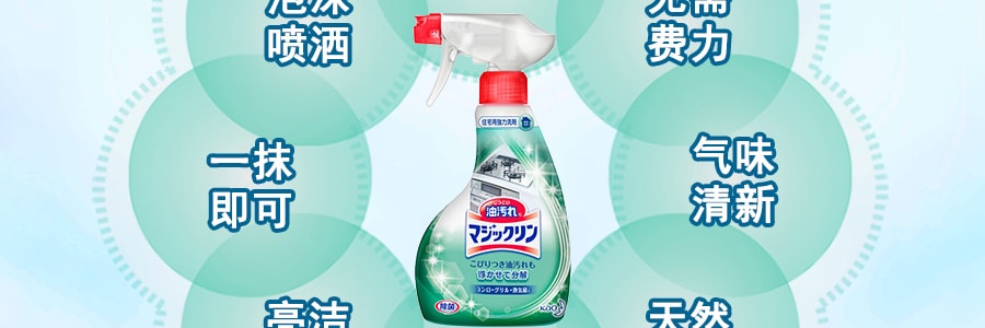 日本KAO花王 厨房油污油渍清洁剂 强效清洁 400ml*2【超值2瓶装】