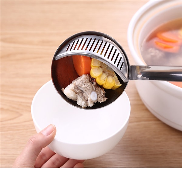 Stainless Steel Hot Pot Spoon Soup Spoon Colander Dual Purpose Spoon 1 Piece