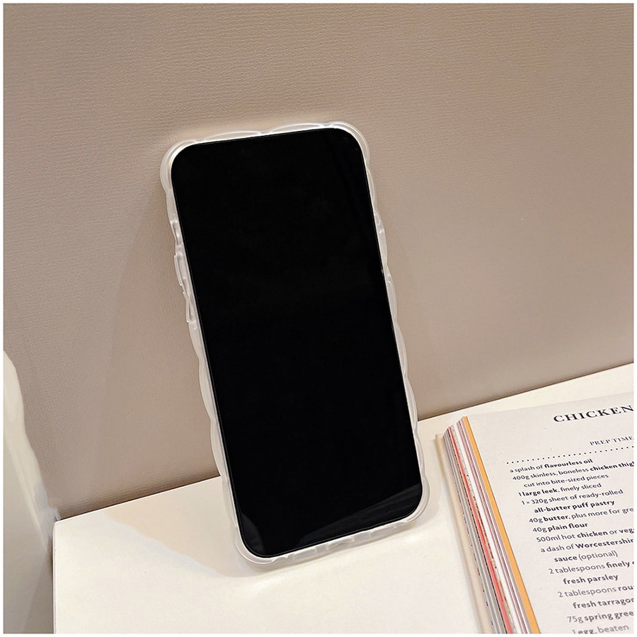 欣月 蘋果矽膠手機殼 相機孔加高保護側邊按鍵獨立設計保護套 Iphone13 Pro Max 透明塗鴉方塊