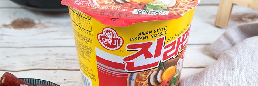 Ottogi Jin Ramen Spicy Big Bowl Instant Noodle 3.88 Oz 110g