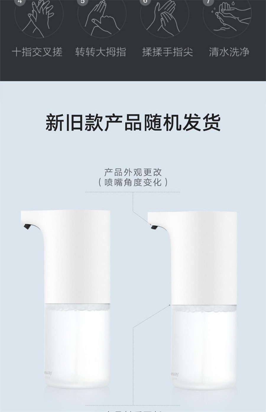 【中国直邮】小米米家  自动洗手机套装感应皂液器99.9%有效抑菌    白色