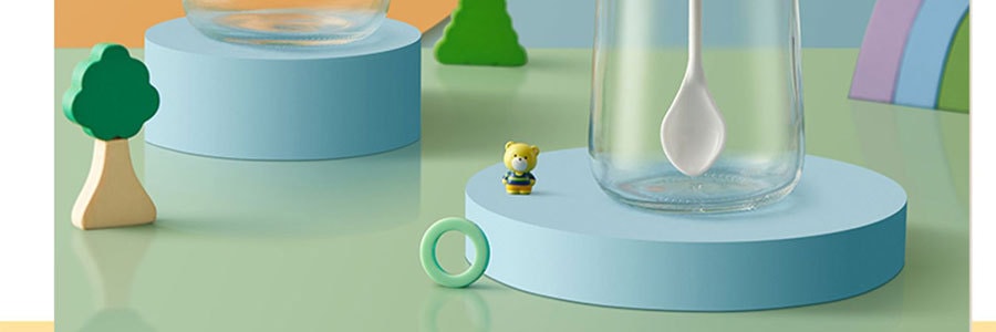 BEAR小熊 玻璃油壶调味罐组合 自动开合盖酱醋瓶 伸缩勺子调料盒 5件套 粉绿色 CX-W0049