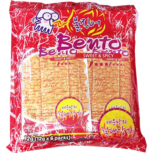 泰国BENTO超味鱿鱼片12g x 6袋 #甜辣味