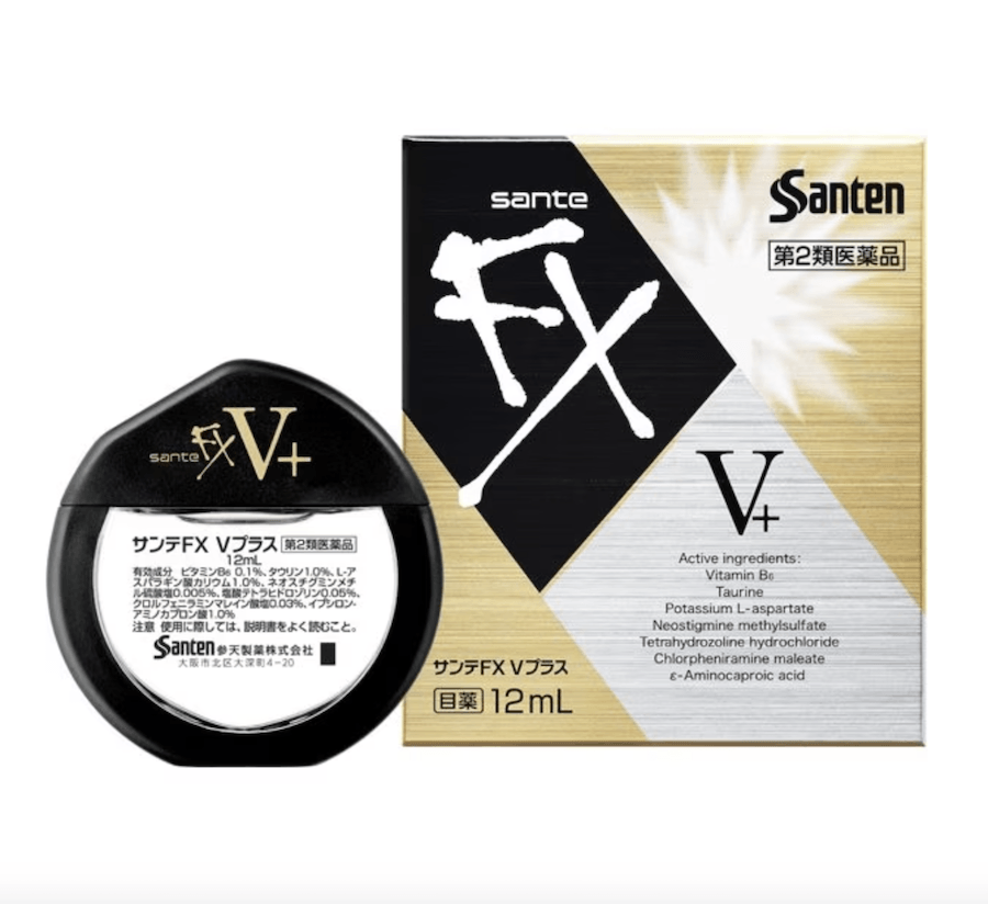 【日本直郵】參天SANTEN FX眼藥水 抗疲勞去紅血絲 眼藥水 銀版 12ml