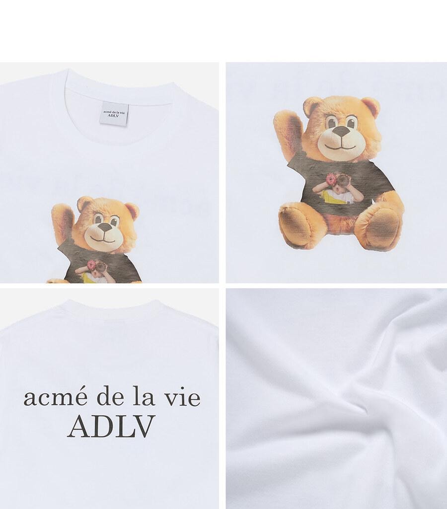 【韓國直郵】 韓國 acmé de la vie ADLV AC BEAR 娃娃臉短袖T卹 黑色 2