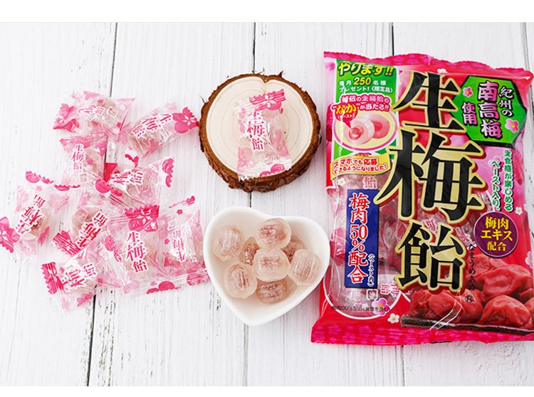 【日本直邮】RIBON理本 生梅饴水果梅子糖 含梅肉 110g