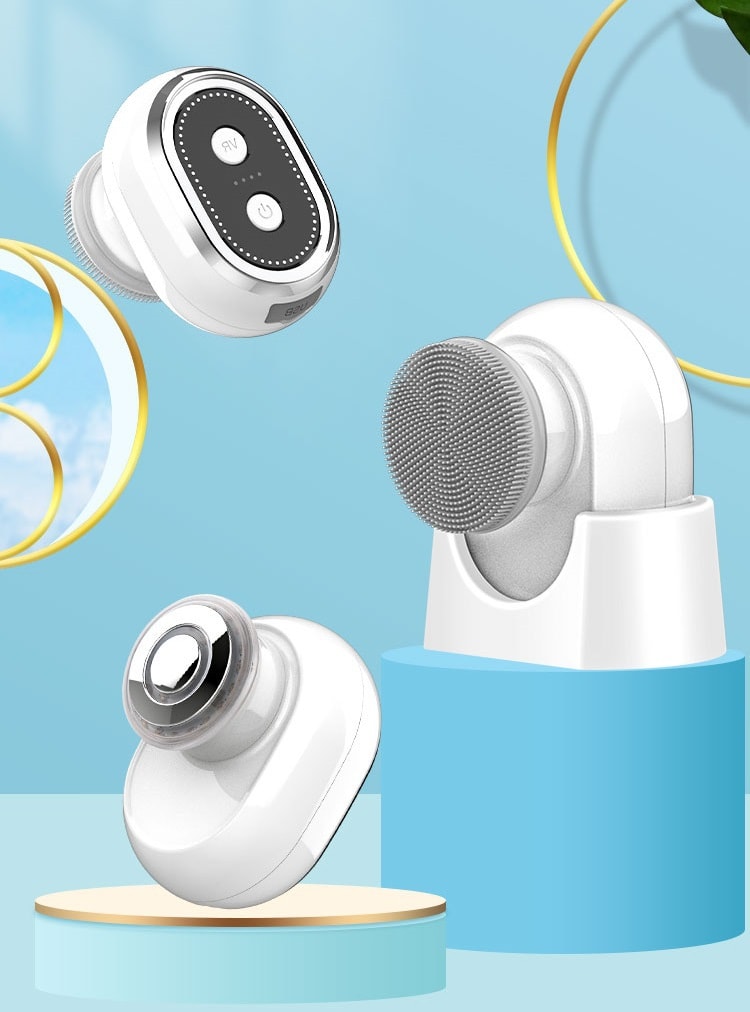 【全新升級二合一多功能】KΛKUSΛN mini童顏清潔儀射頻美容儀 白色 1件