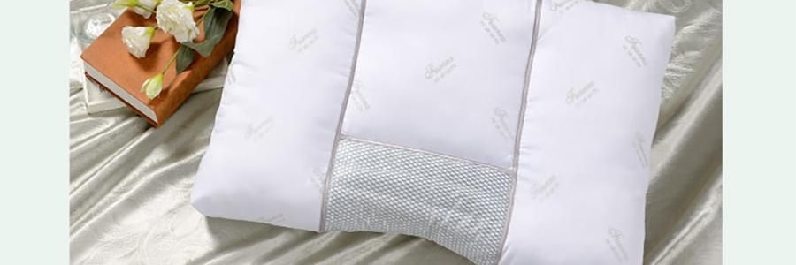 FUANNA富安娜 艾草麦饭石防螨枕头 分区枕 抑菌草本枕 70*45cm