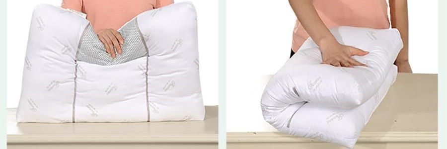 FUANNA富安娜 艾草麦饭石防螨枕头 分区枕 抑菌草本枕 70*45cm