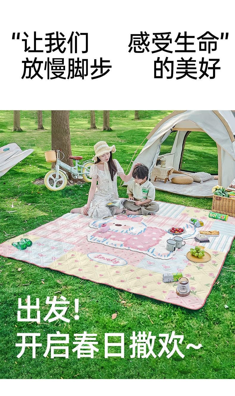   FOXTAIL 卡通便携野餐垫 露营垫 户外地垫 防水 防潮 便携 折叠 郊游 居家-动物世界 中号(150*200cm)1个*预计到达时间3-4周