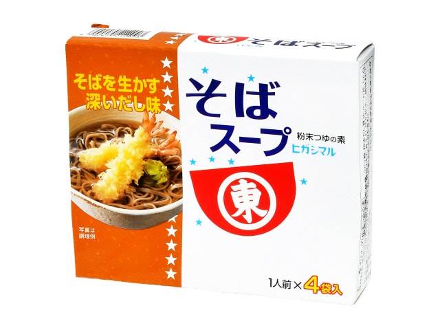 【日本直郵】日本東丸字 蕎麥麵 粉末鮮醬湯素 方便快速開袋即食 1人份*4袋入