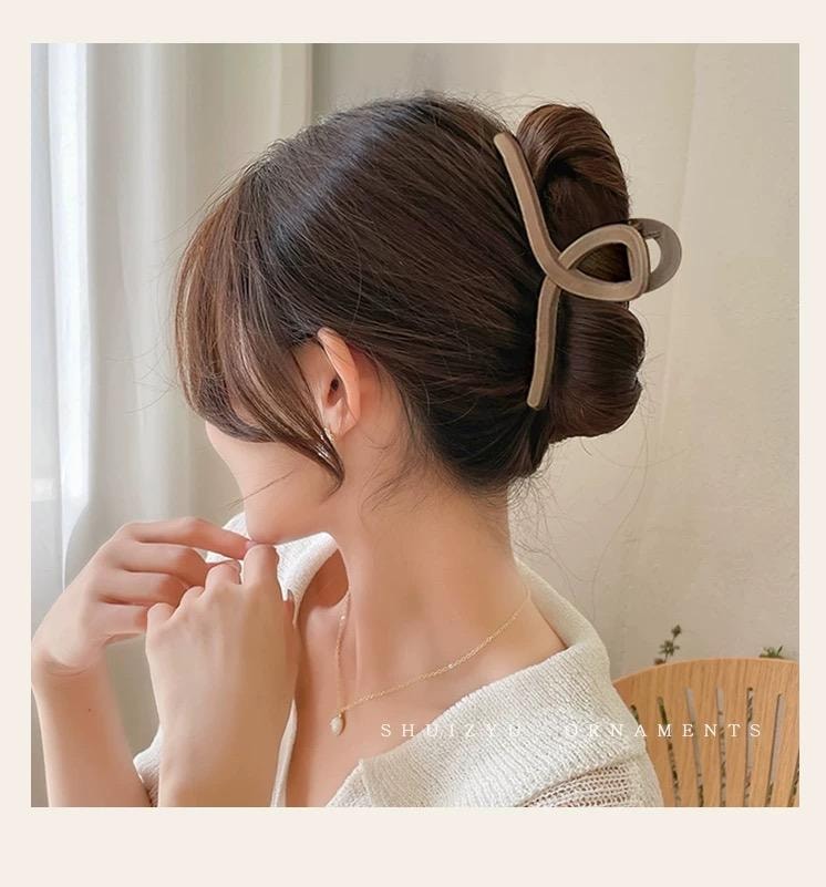 Matte brown shark clip 1 Korean-style high-end women's hairpin