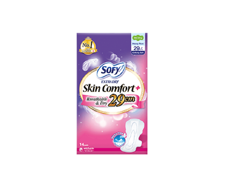 Extra Dry Skin Comfort Breathable & Dry Slim Wing Sanitary Pad 29cm 14pcs