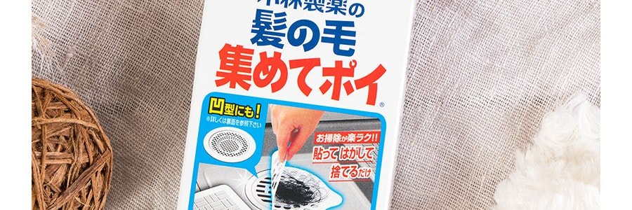 日本KOBAYASHI小林製藥 水槽地漏毛髮收集貼濾紙 排水口濾網 16片入