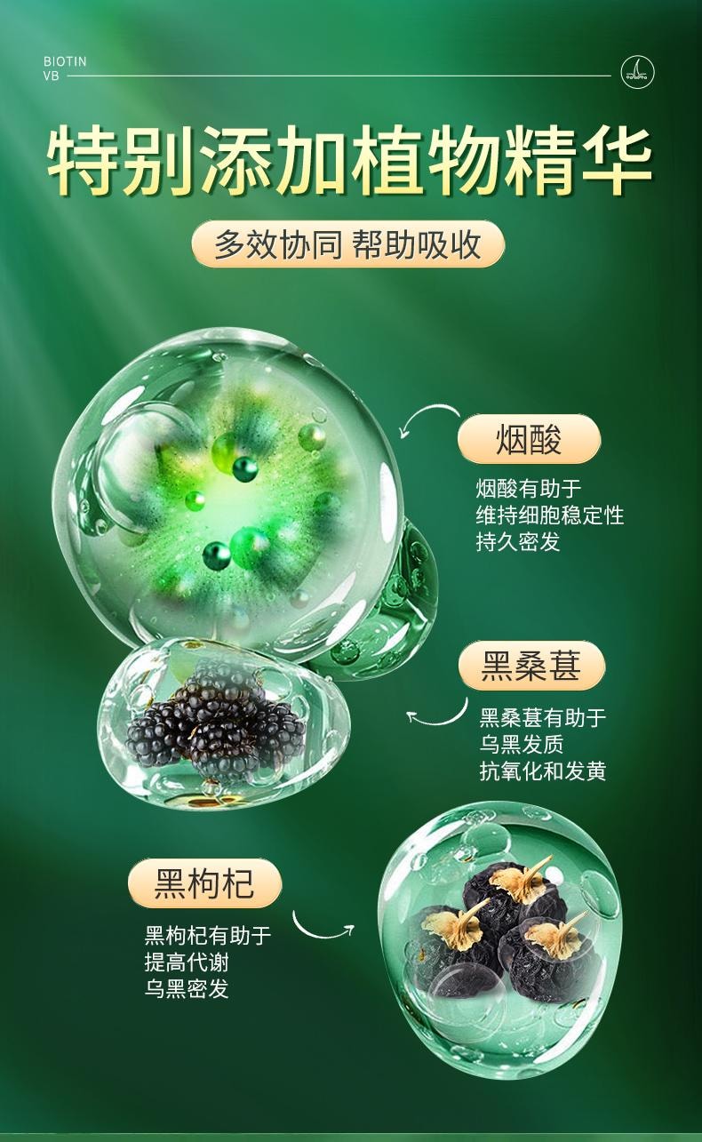 【中国直邮】 康恩贝 B族维生素片60粒/盒生物素h维生素b6b7防脱发生发复合b族叶酸片