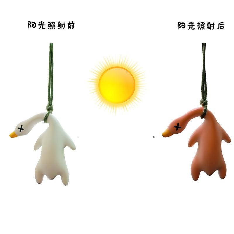 【车载挂件】 变色烤鸭挂件 创意后视镜鸭子挂饰 车载 网红 可爱 车内装饰 1个