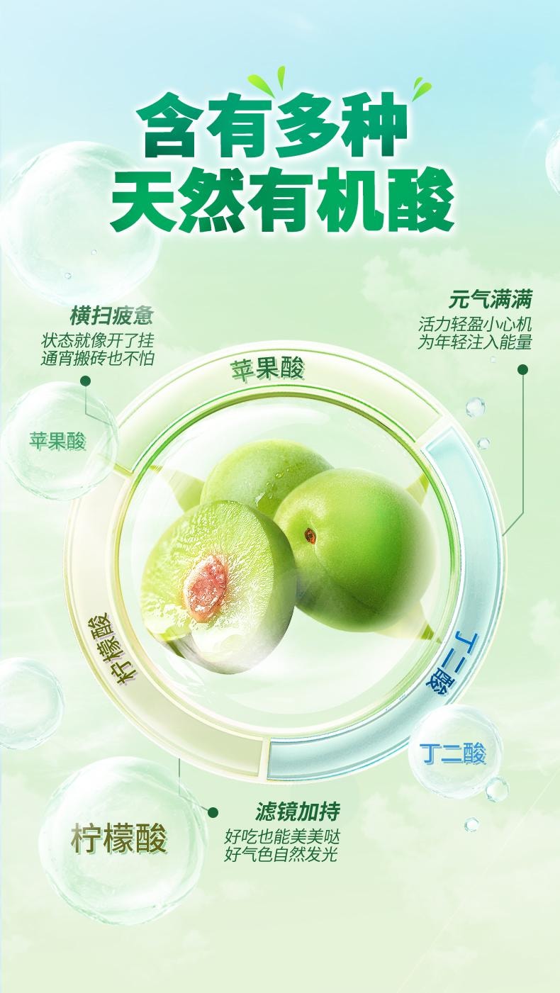 【中國直郵】 溜溜梅 脆青梅 蜜餞 休閒零食 酸甜 果酸 梅話 200g