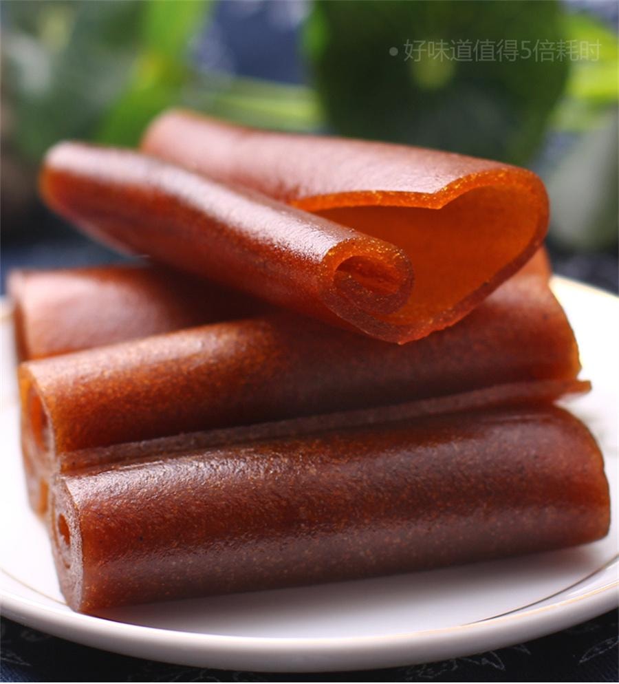 【中国直邮】 金晔 原味山楂卷 山楂零食小吃蜜饯片干条果丹皮200g/袋
