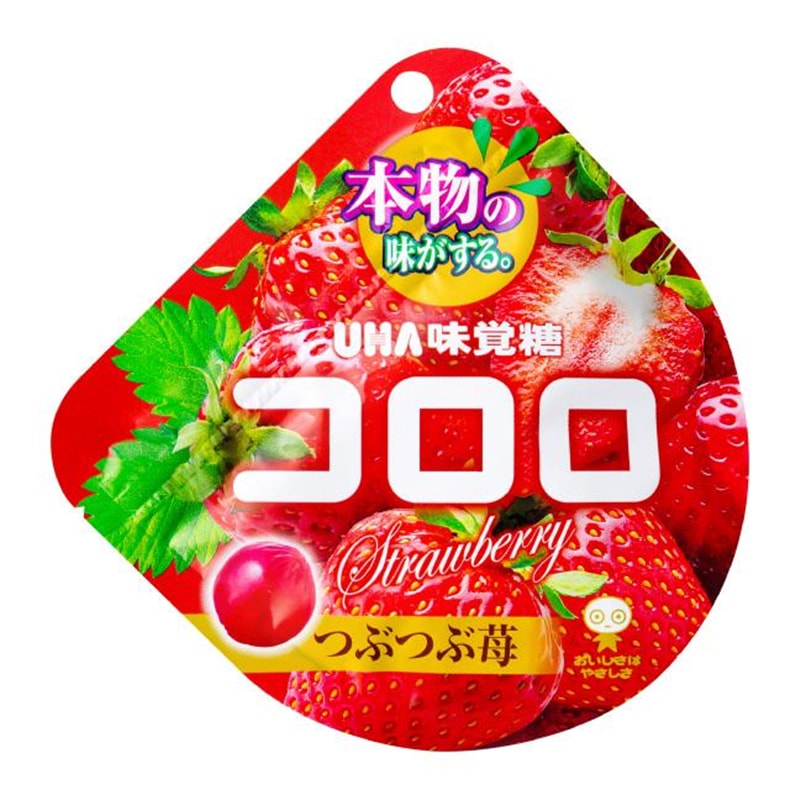 【日本直郵】UHA悠哈味覺糖 冬季限定 全天然果汁軟糖 草莓口味 48g