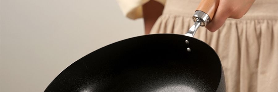 KIMS COOK 小可爱系列 多功能铁锅 煎炒锅 带盖+沥油架 26cm