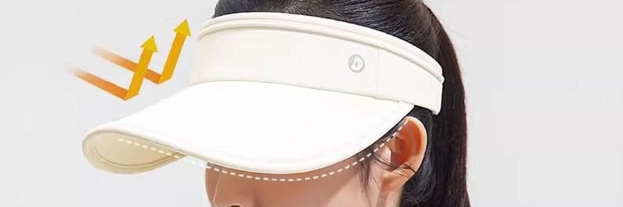 小野和子 防晒帽 遮阳帽 空顶帽  可折叠收纳便携帽子 黑色