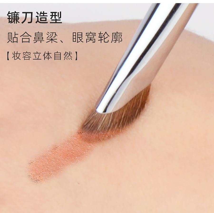 玛莉安 【官方授权旗舰店】 半扇形镰刀鼻影刷 斜头鼻翼晕染高光侧影阴影修容刷 [羊毛刷] 不扎肉 2支