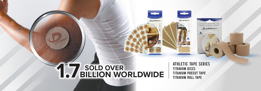 日本PHITEN法藤 法藤强力钛圆贴 肌肉贴运动肌内效贴布